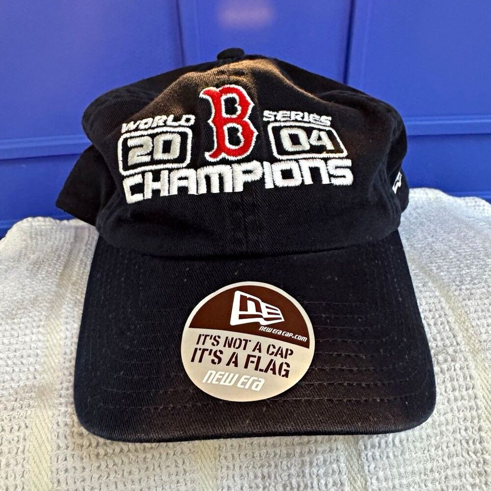 New Era Boston Red Sox 2004 World Series Champions Black Adjustable Cap One Size